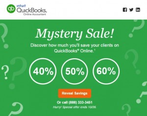 Intuit Quickbooks Mystery Promo