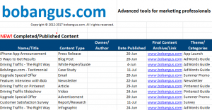 Editorial Calendar Template Excel Screenshot Completed Content Marketing